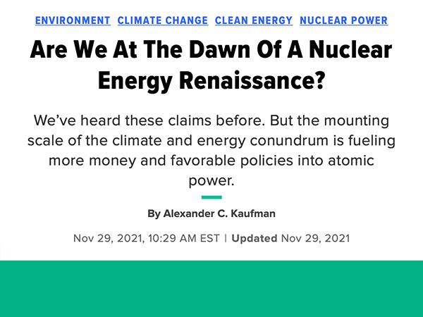 Are We At The Dawn Of A Nuclear Energy Renaissance?