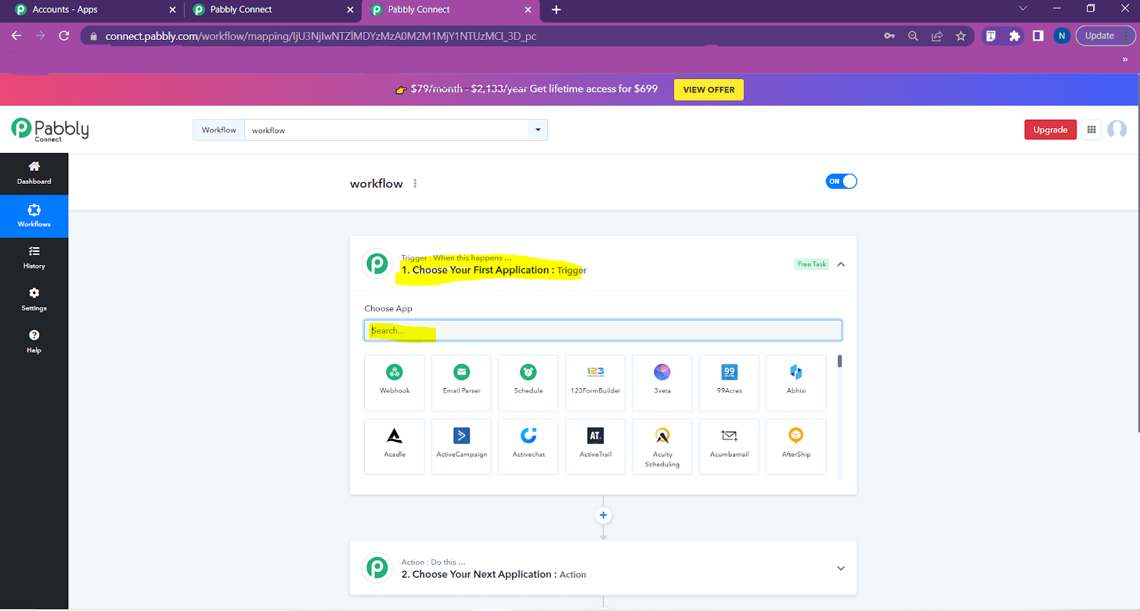 Choose the app from where you want to import the data