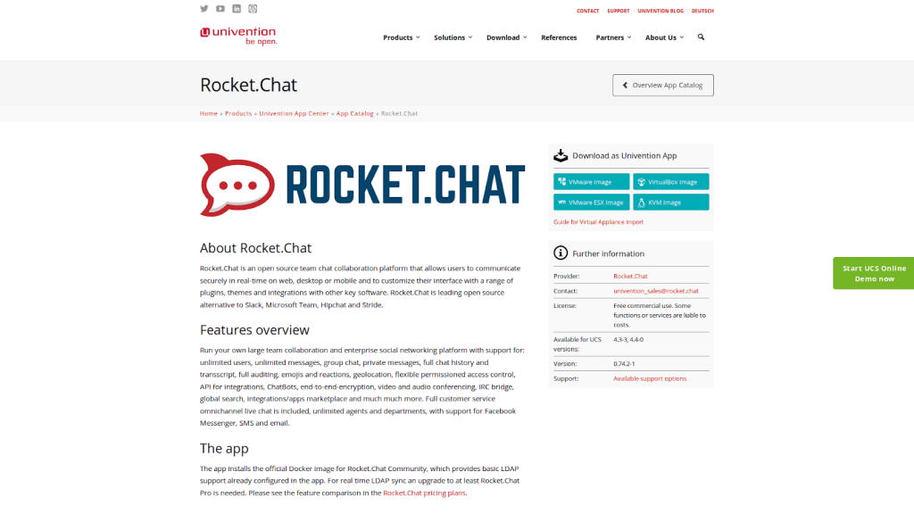 Rocket.Chat within the UCS ecosystem