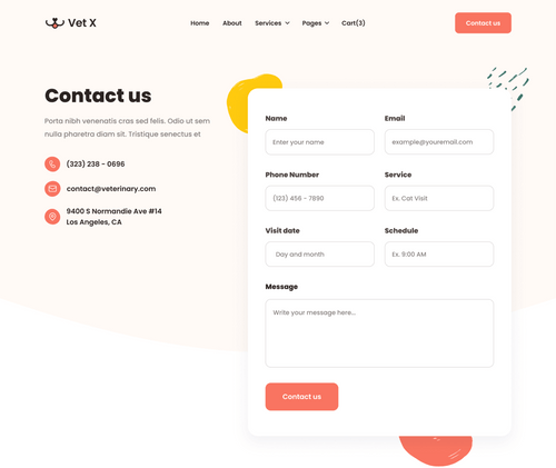 Vet X - Webflow Ecommerce website template