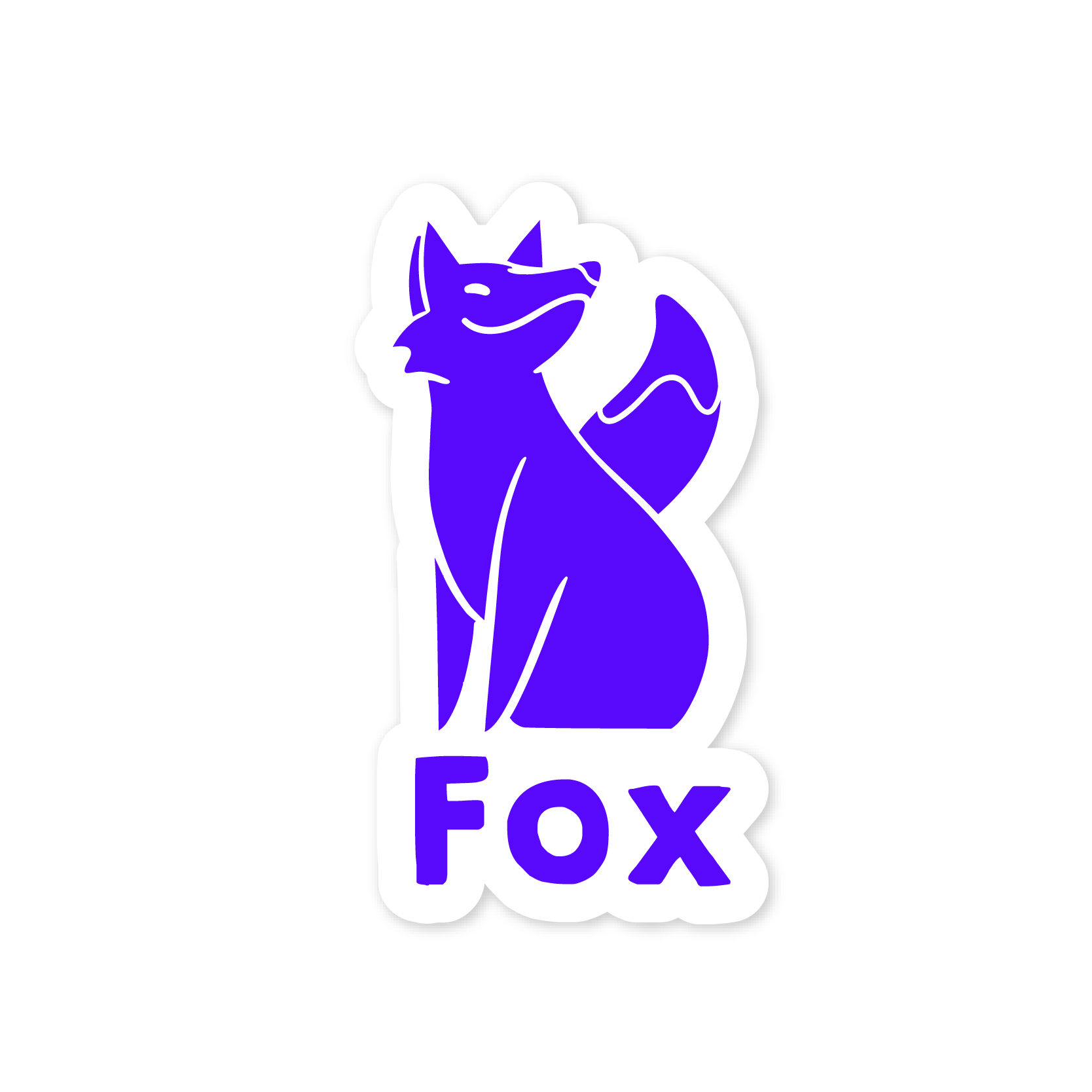 A purple Bansho the Fox sticker.