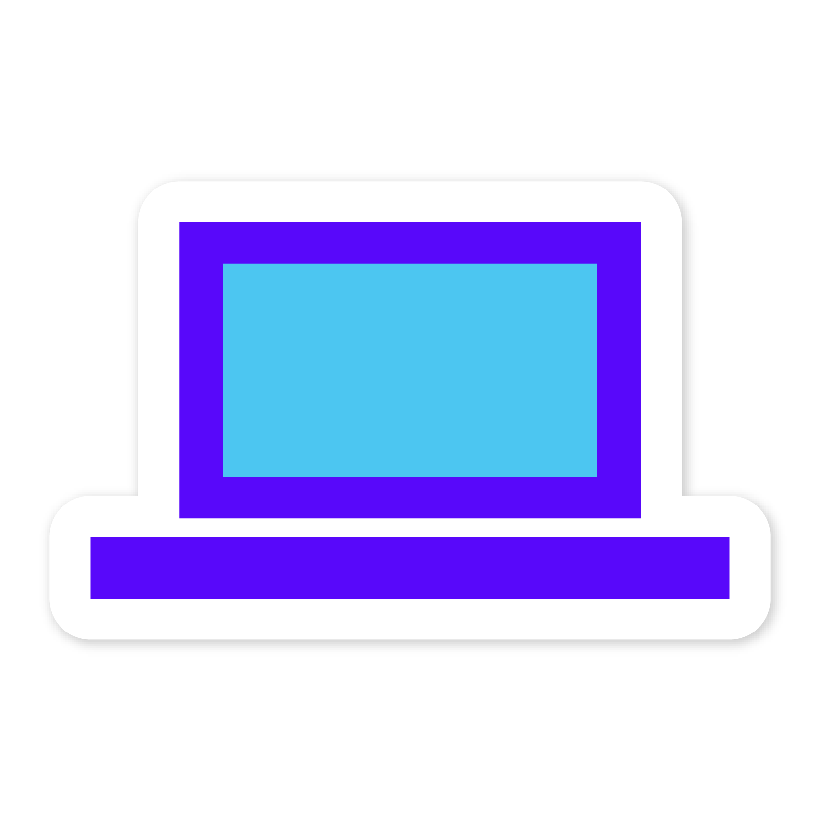 A sticker of a laptop.