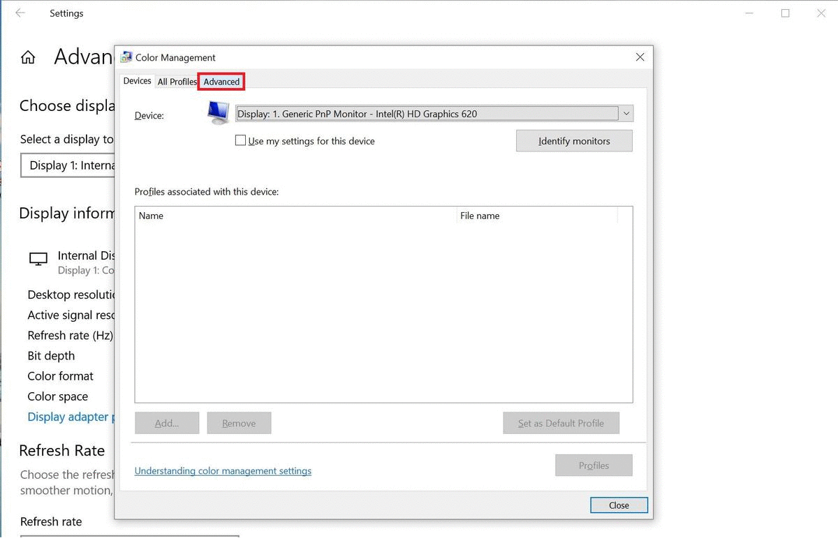 How to run a monitor color test