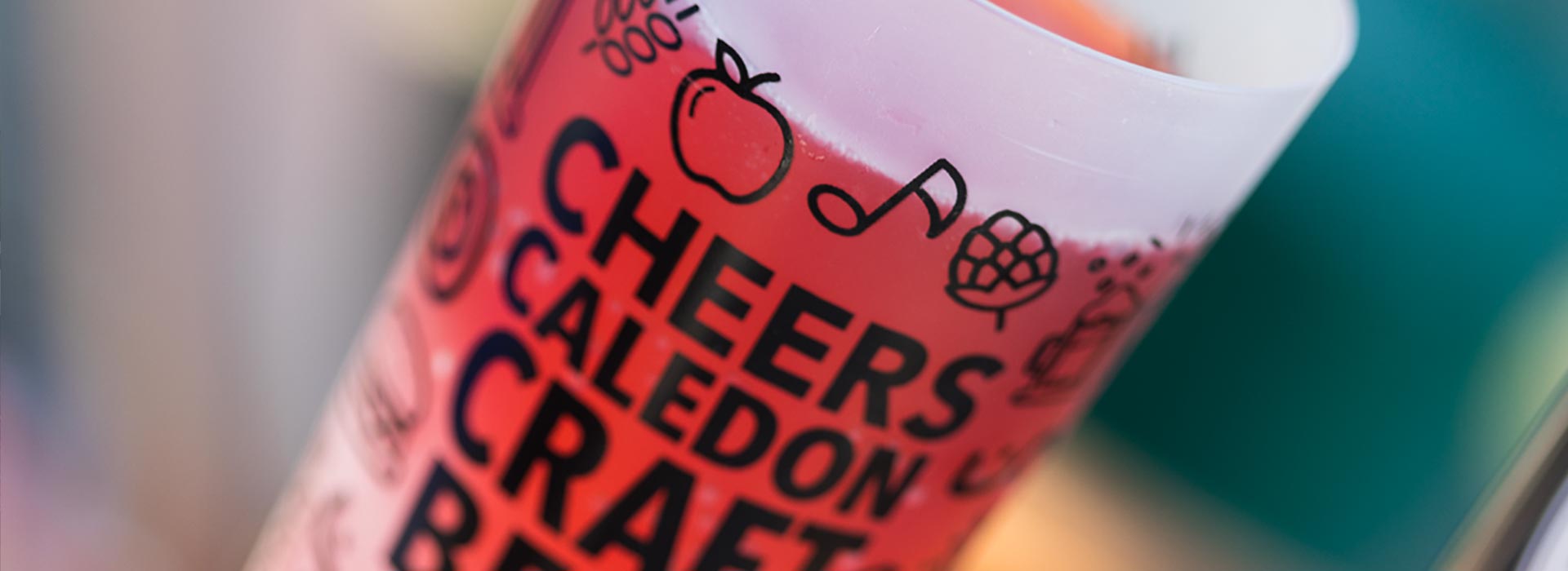 Close up of the Cheers Caledon glass