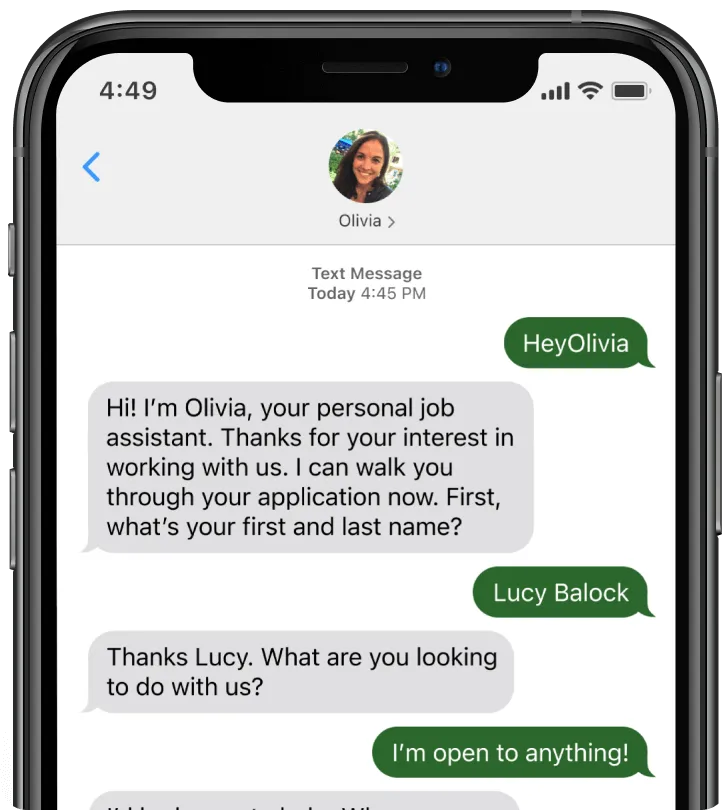 Text to Apply Application Screening Software — Paradox