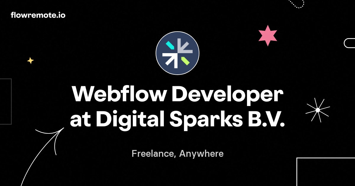 Hiring Freelance Webflow Developer at Digital Sparks B.V.