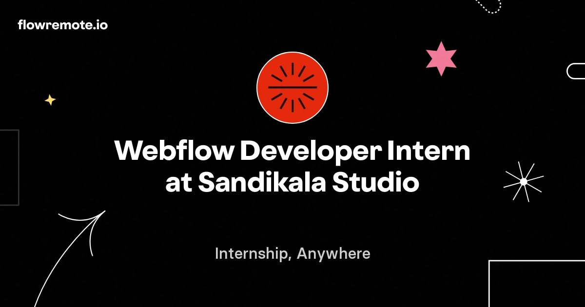 Webflow Developer Intern at Sandikala Studio