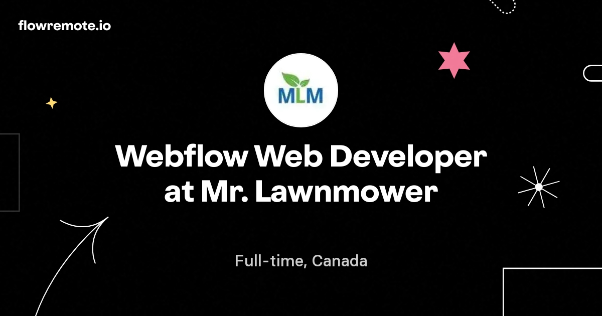 Webflow Web Developer at Mr. Lawnmower