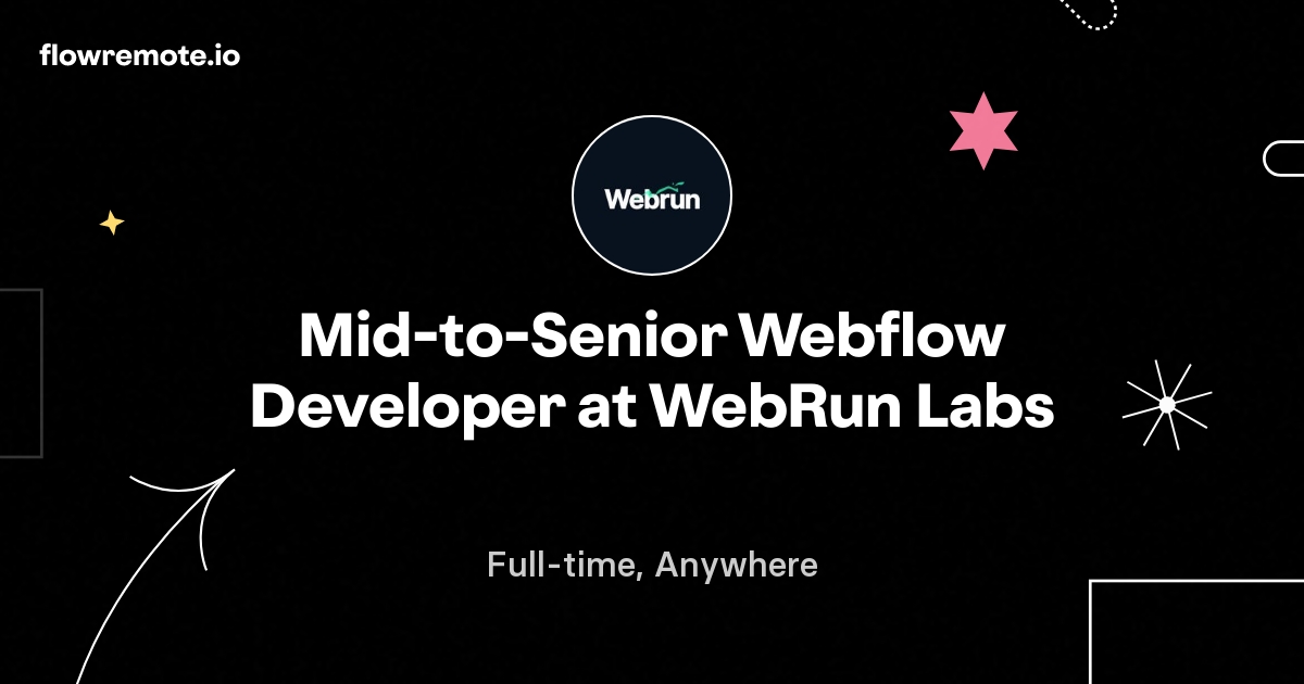 Mid-to-Senior Webflow Developer at WebRun Labs