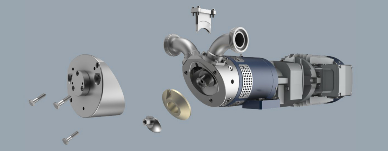 Design of the components of the wobble ring pump