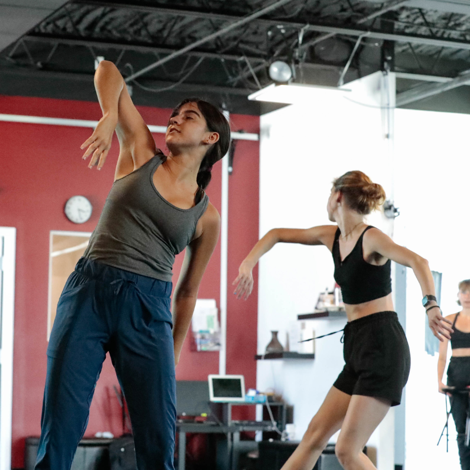 Dancers in a contemporary dance workshop at Sarasota Contemporary Dance