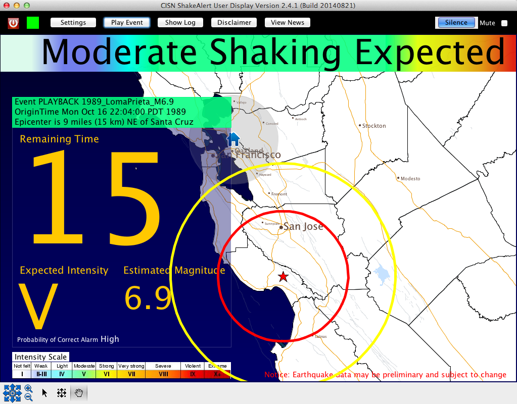 Earthquake early warning system tested statewide