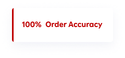 100% Order Accuracy