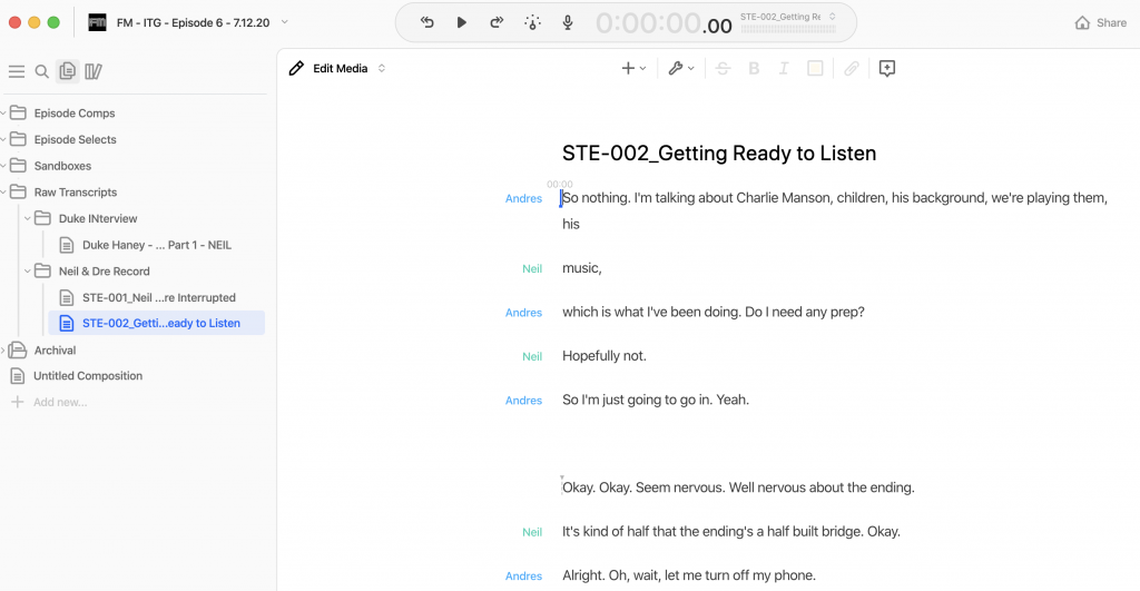 Podcast transcripts in Raw Transcripts folder