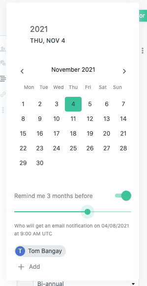 contract renewal date selection