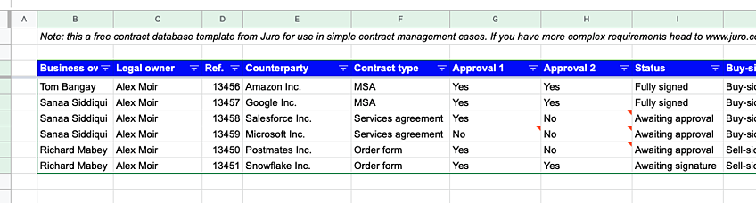 How to create a contract repository: free contract database template