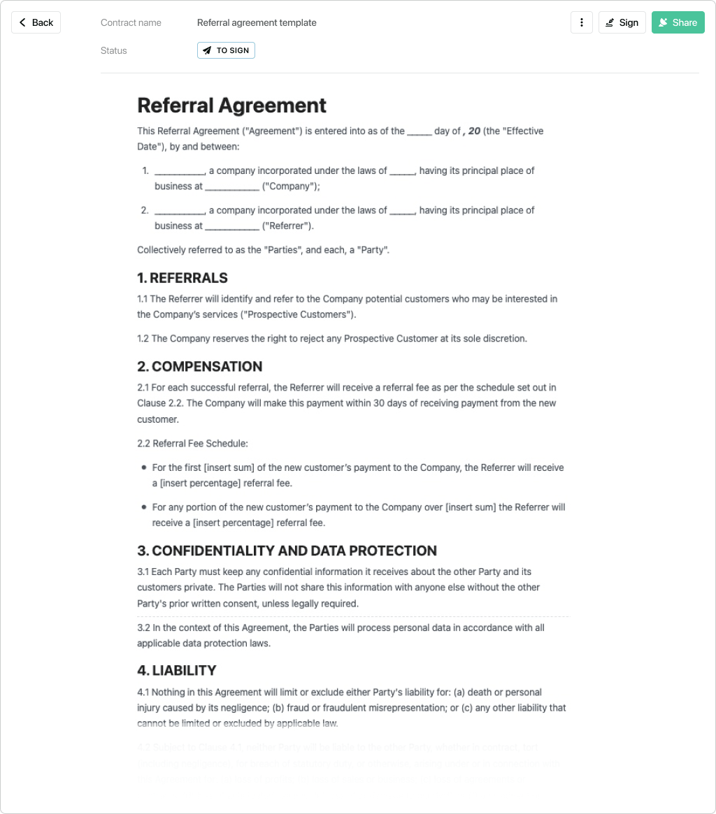Sales Referral Agreement Template Sales Referral Agreement Template