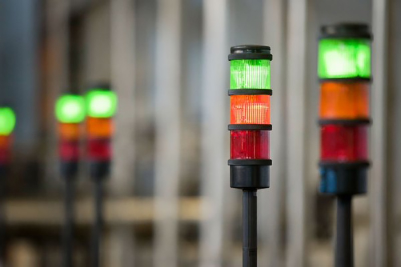 Andon light in factory environment