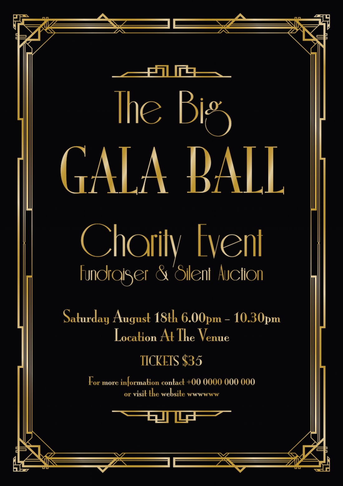 Free Gala Invitation Template Design Ideas Givebutter
