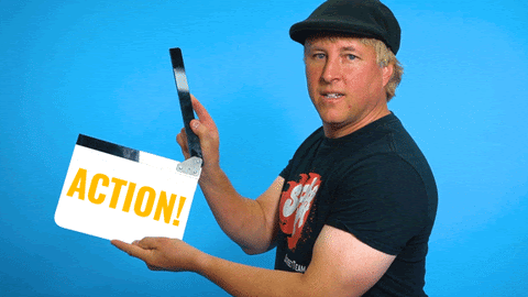 Video marketing services: Lights Camera Action Film GIF