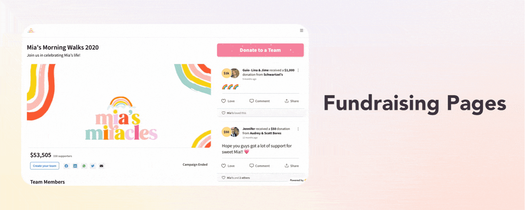 Givebutter fundraising features