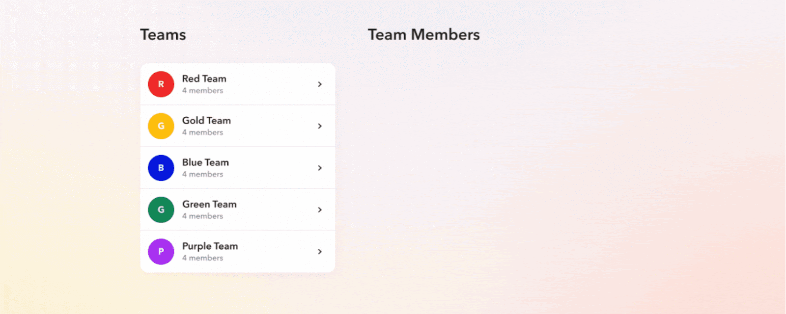 Givebutter features for teams and members