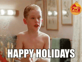 Holiday giving: Home Alone Happy Holidays GIF
