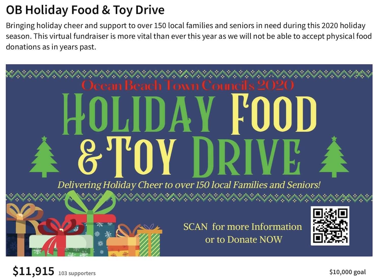 OB Holiday Food & Toy Drive