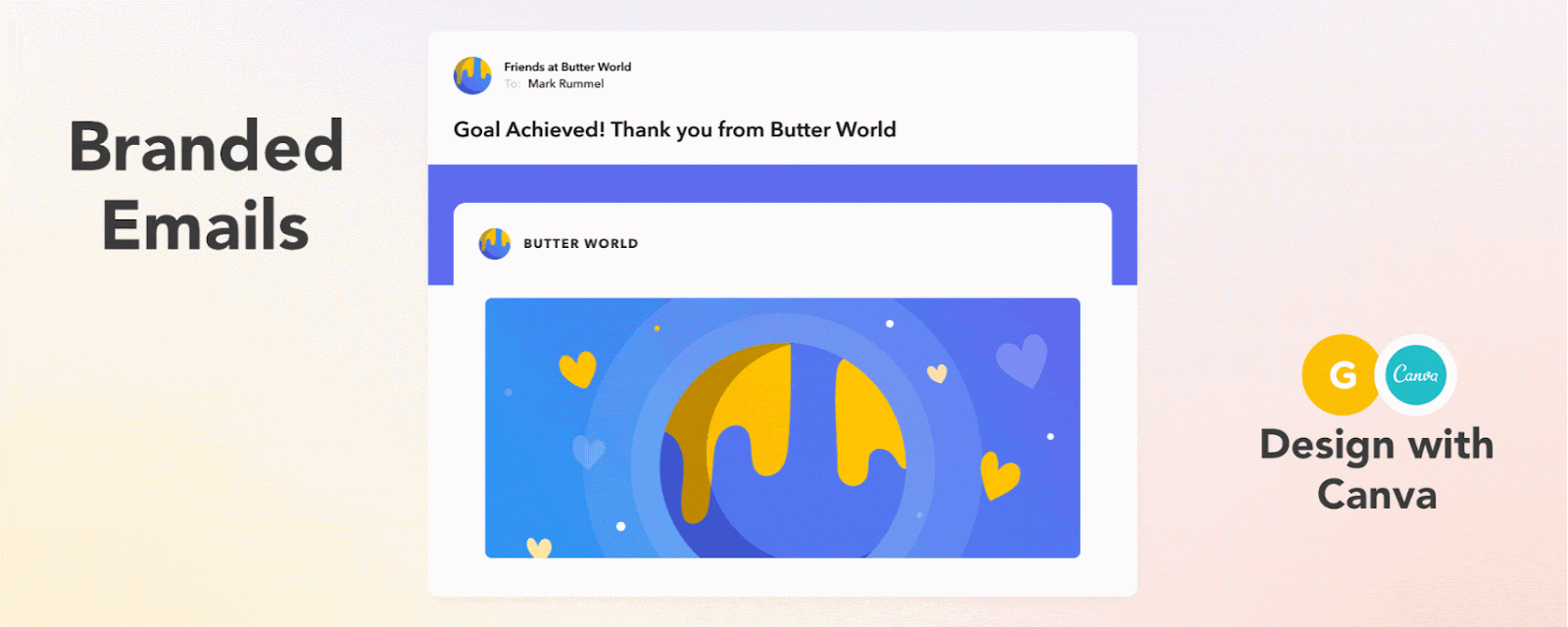 Givebutter email features