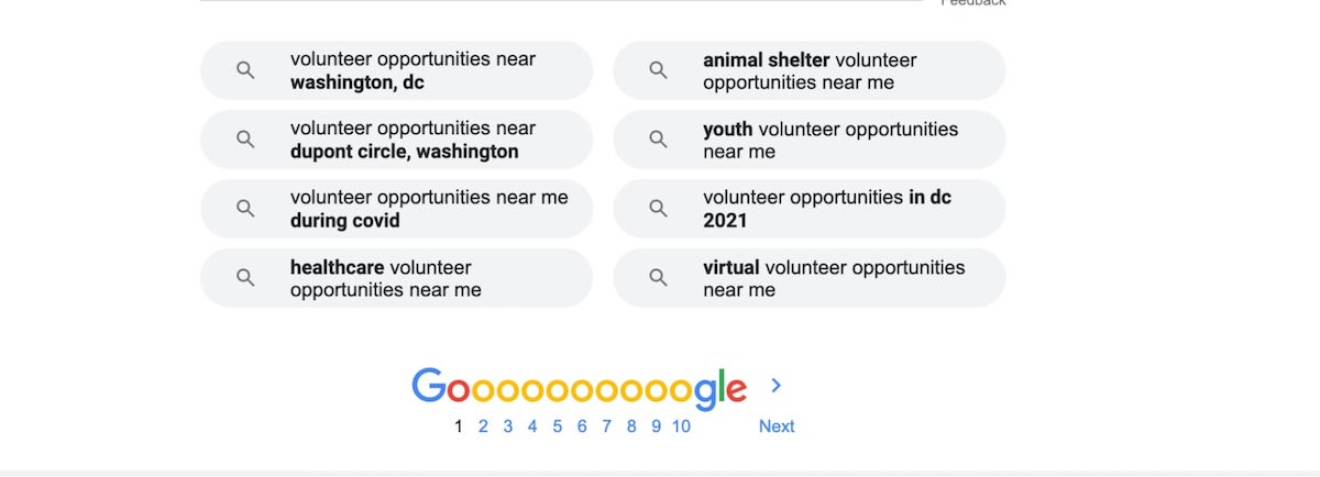 SEO for nonprofits: keyword search