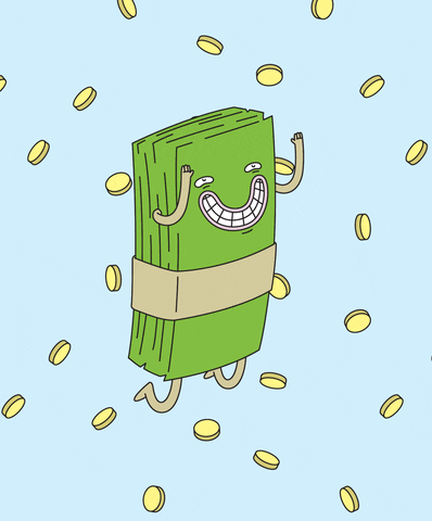 Crowdfunding for nonprofits: happy cash and coins GIF