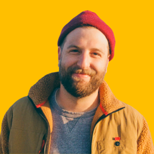 Mason Jones's headshot against a yellow background