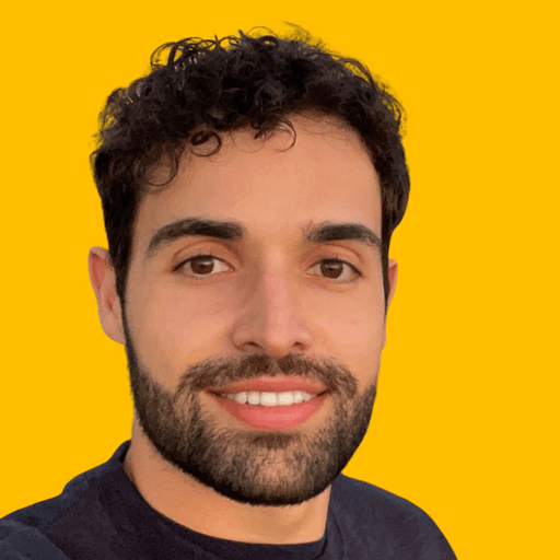 Fabio Santos headshot against a yellow background