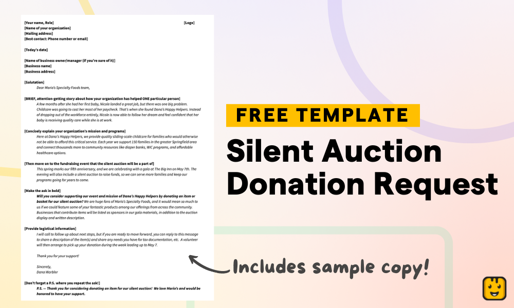Silent Auction Donation Request Letter Template Givebutter Silent Auction Donation Request Letter Template Givebutter
