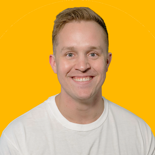 Dave Martin's headshot against yellow background