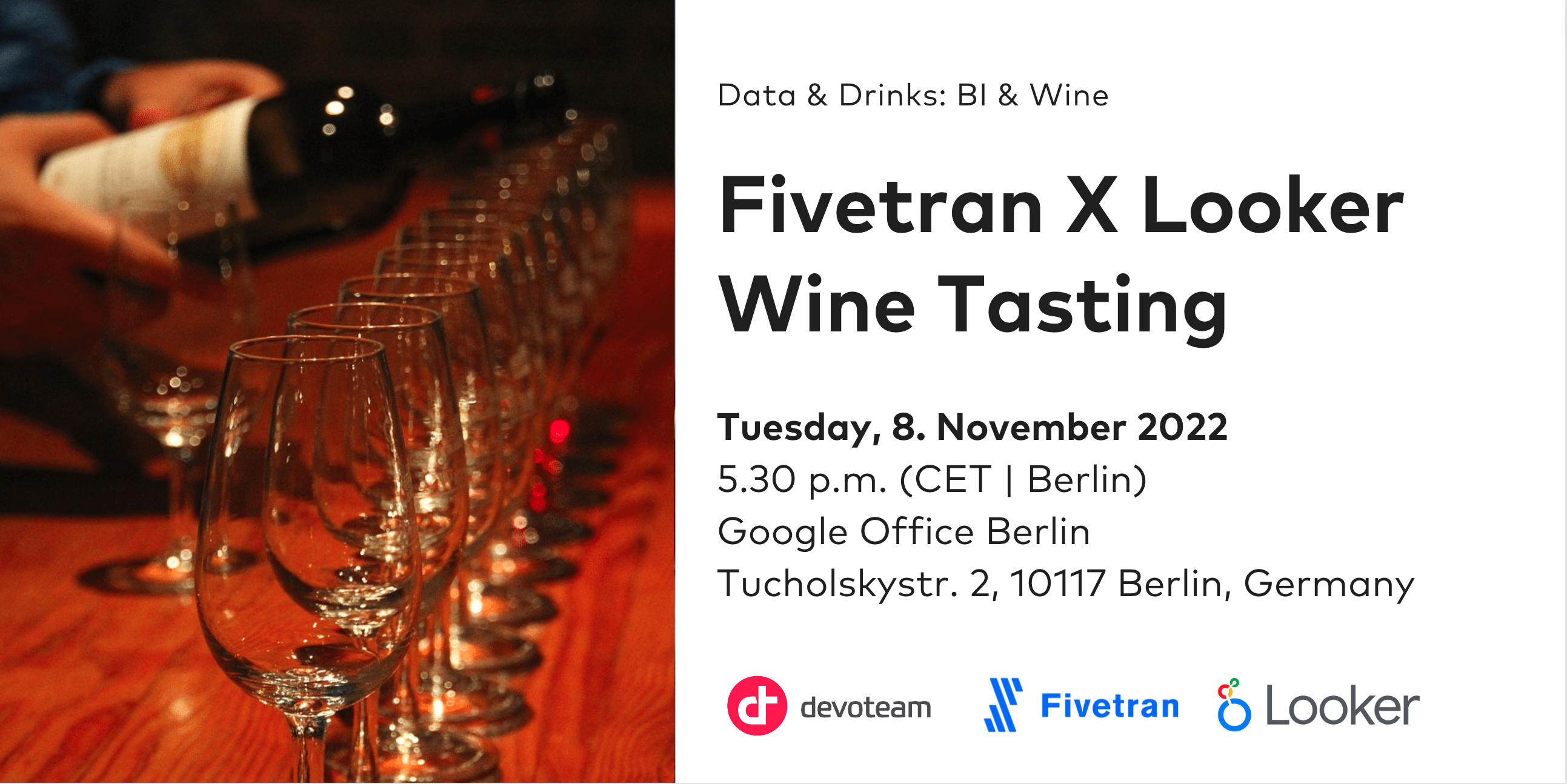 Data and Drinks: BI & Wine with Fivetran & Looker, Google Cloud