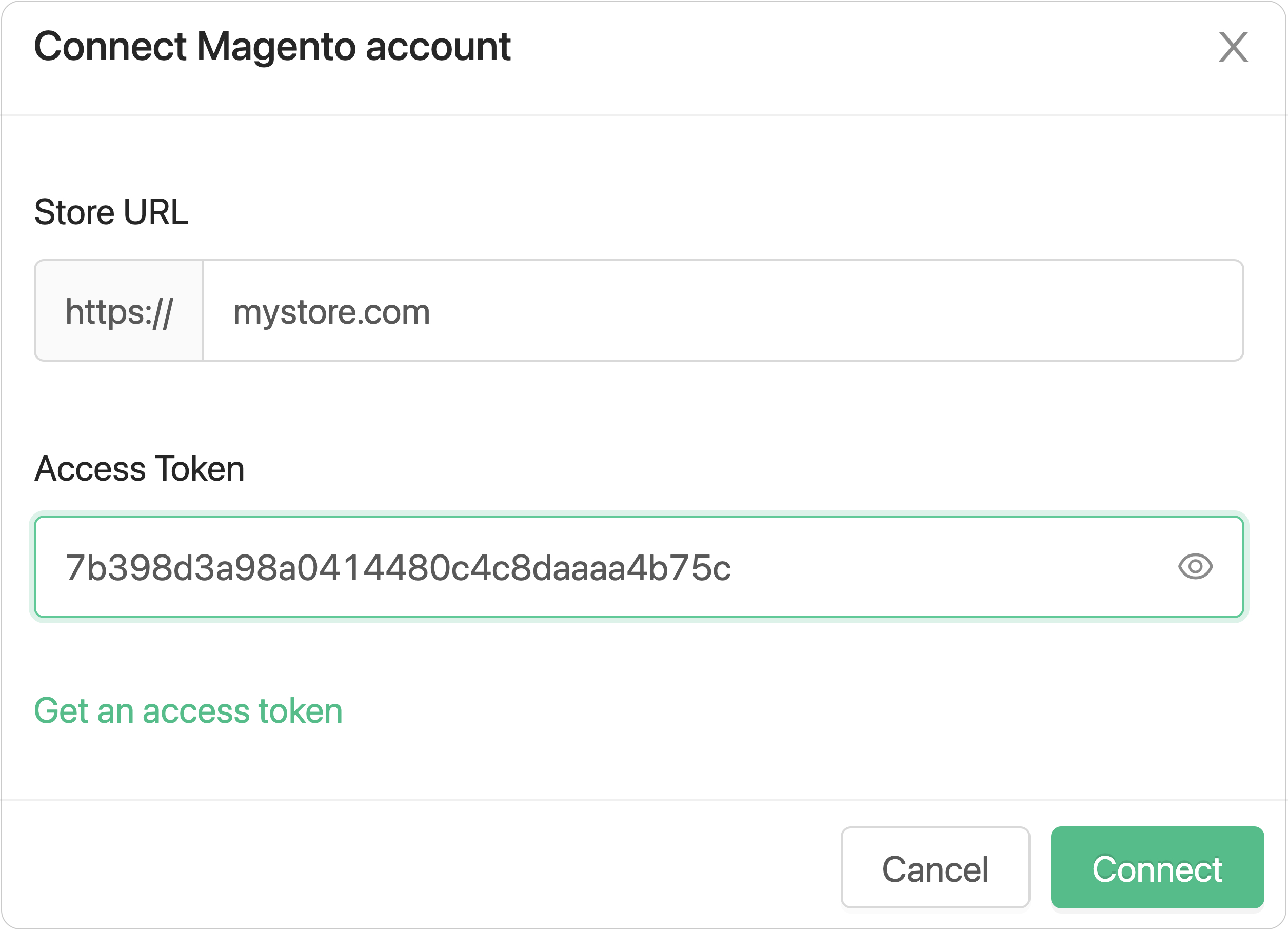 Provide the access token to Wayflyer