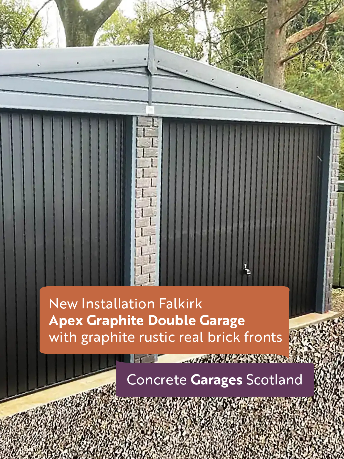 New Double Garage Installation Falkirk Concrete Garages Scotland