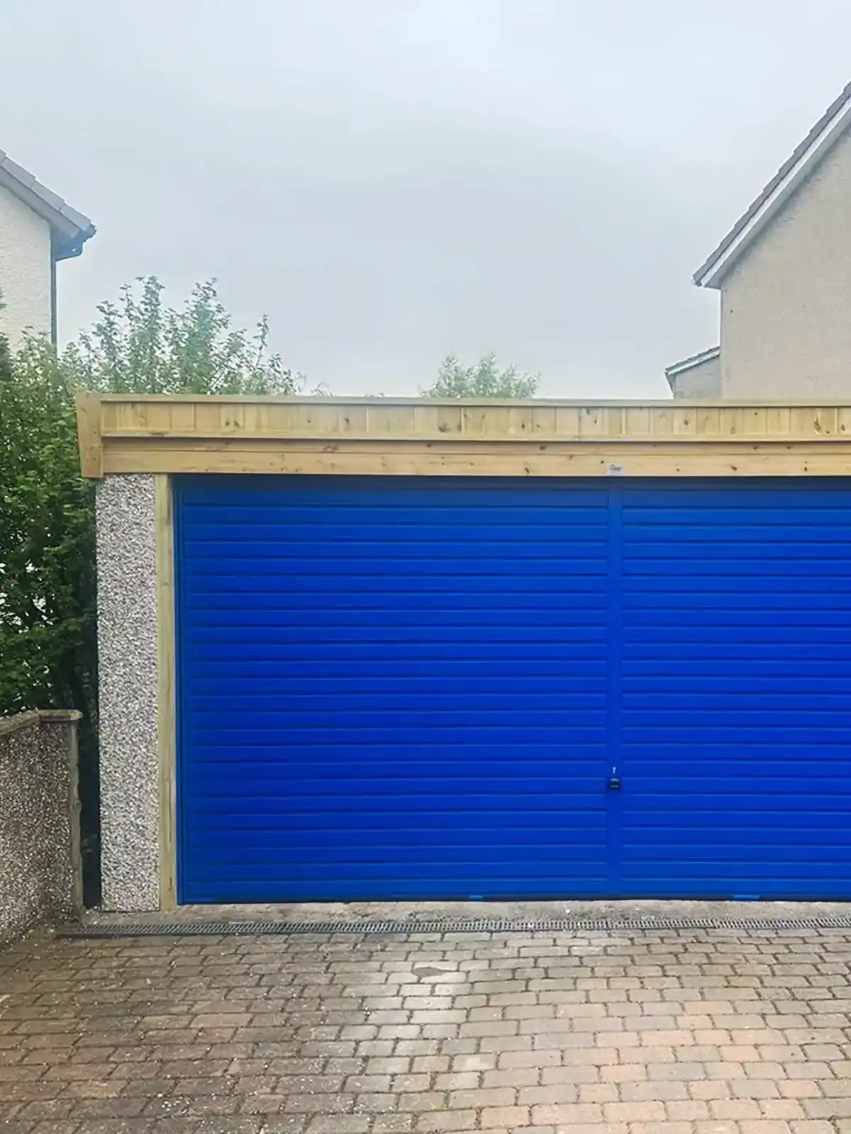 New Knight Timber Garage in Dunfermline Concrete Garages Scotland