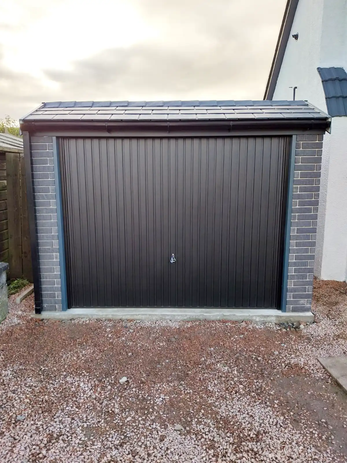 New Duke Graphite Garage Installation in Dundee Concrete Garages Scotland