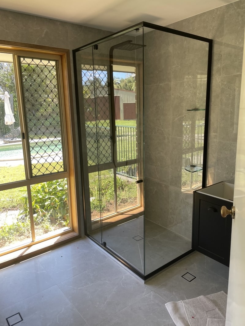Semi-Frameless Pivot Door Shower Screens Brisbane | JRC Glass Solutions