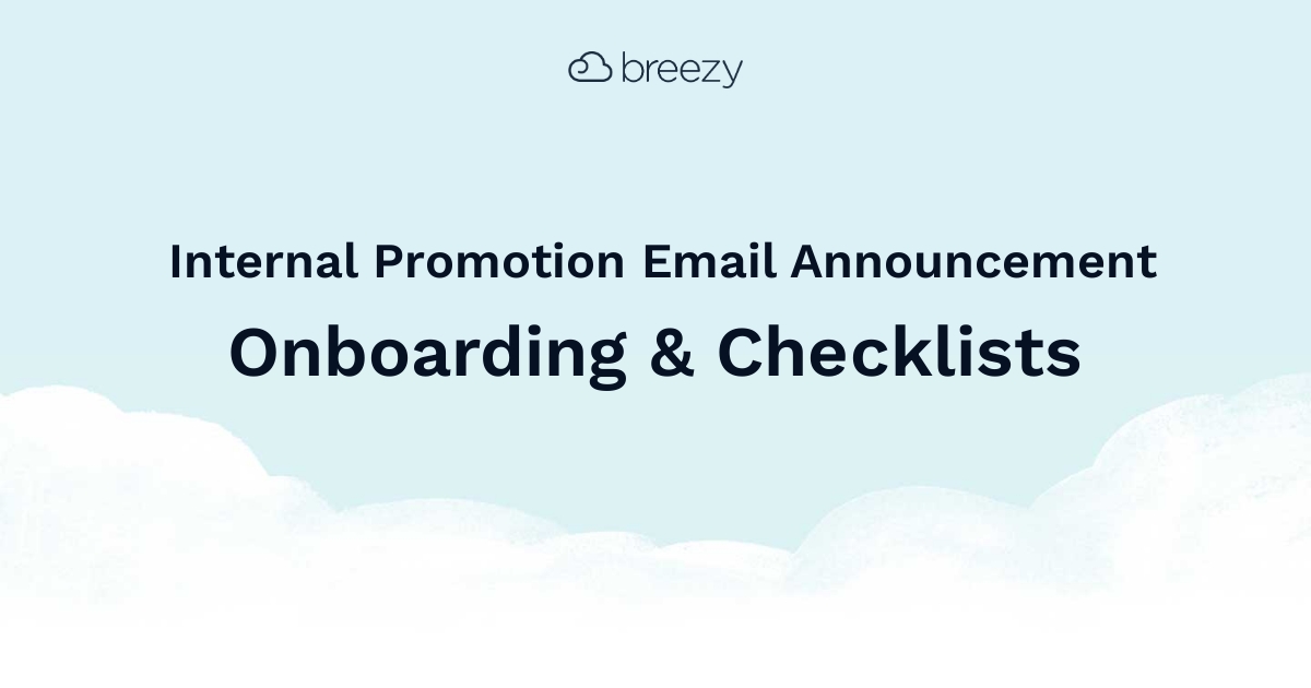 Internal Promotion Email Announcement Breezy HR
