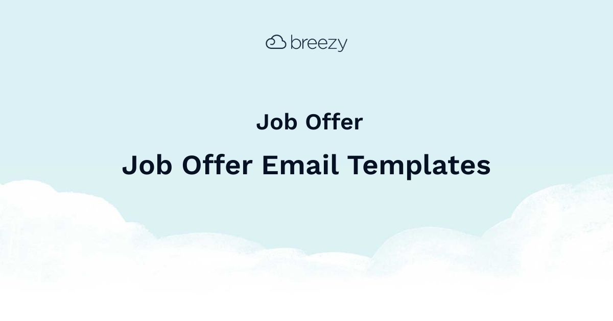 Job Offer Email Template | Breezy HR