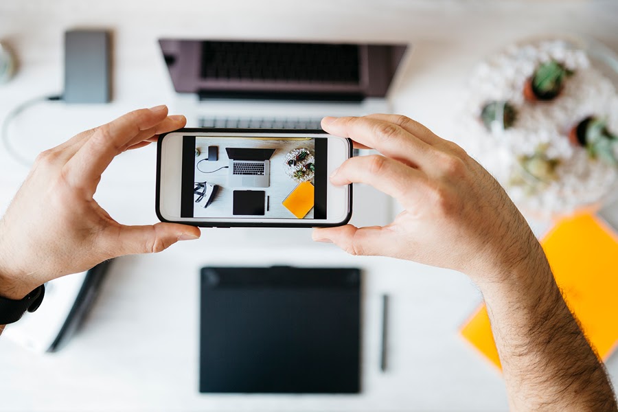 An easy iPhone photography tip to remember is to make sure a flat lay is truly flat.