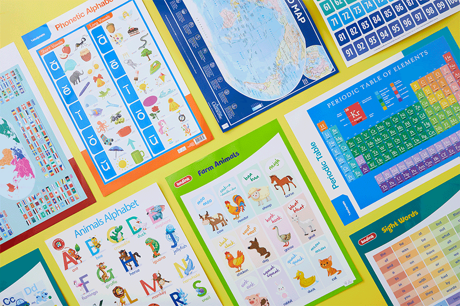 Make learning fun for little ones with colourful posters that make it easy and enjoyable to learn new skills.