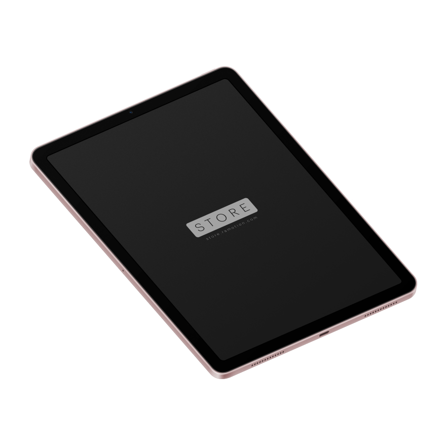 iPad Air Rose Gold Isometric PSD apple device mockup