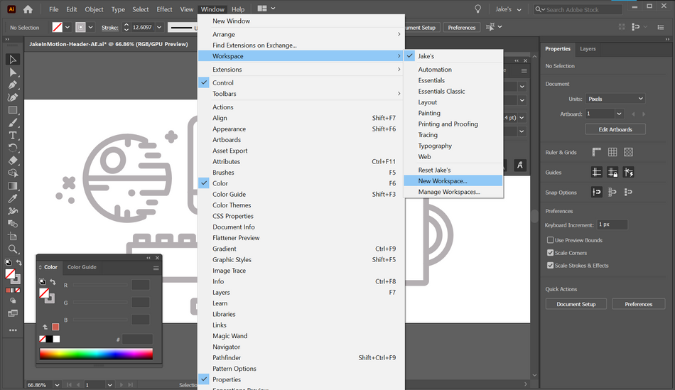 Pioner Lilla Festival Understanding the Adobe Illustrator Menus - Window