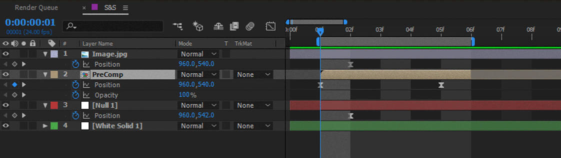 adobe after effect shortcut