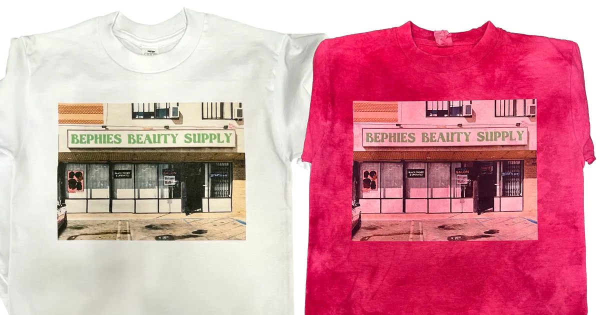 an example of dye migration on a dtg print