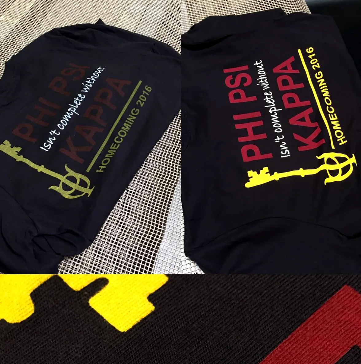 discharge ink before and after drying